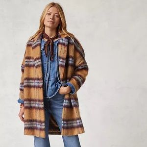 Anthropologie Plaid coat